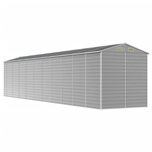 Garden Shed Light Grey 191x895x198cm Galvanised Steel - Image 7