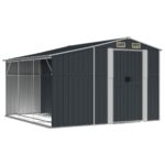 Garden Shed Anthracite 277x279x179cm Galvanised Steel