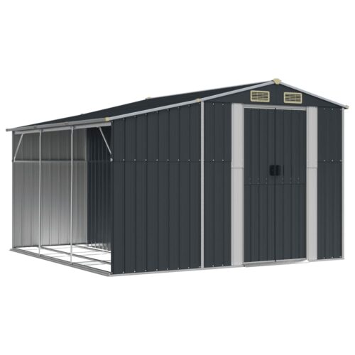 Garden Shed Anthracite 277x279x179cm Galvanised Steel