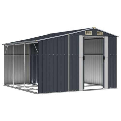 Garden Shed Anthracite 277x279x179cm Galvanised Steel - Image 3
