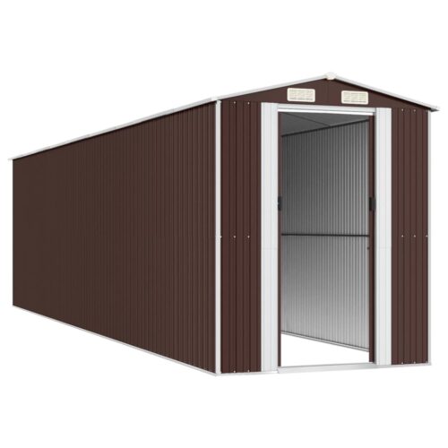 Garden Shed Dark Brown 192x772x223cm Galvanised Steel - Image 4