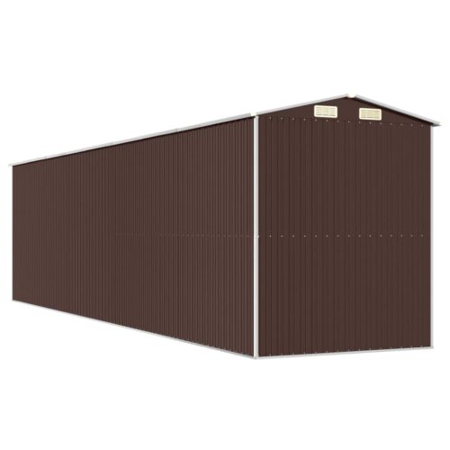 Garden Shed Dark Brown 192x772x223cm Galvanised Steel - Image 6