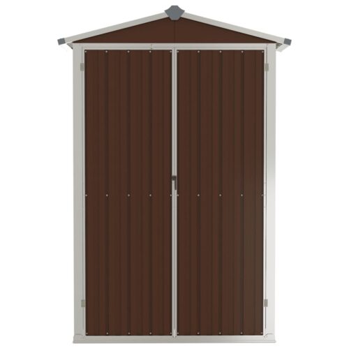 Garden Shed Brown 116x45x175cm Galvanised Steel - Image 4