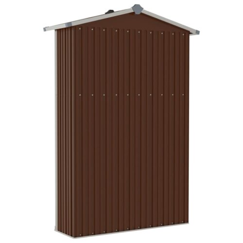 Garden Shed Brown 116x45x175cm Galvanised Steel - Image 6