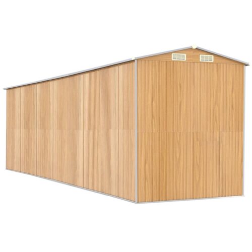 Garden Shed Light Brown 192x689x223cm Galvanised Steel - Image 6