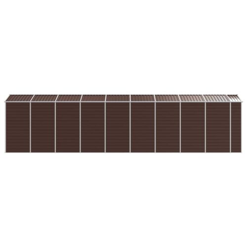 Garden Shed Brown 191x810x198cm Galvanised Steel - Image 6