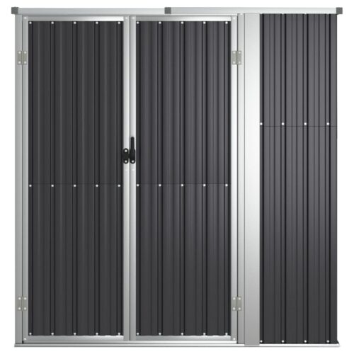 Garden Tool Shed Anthracite 161x89x161cm Galvanised Steel - Image 3