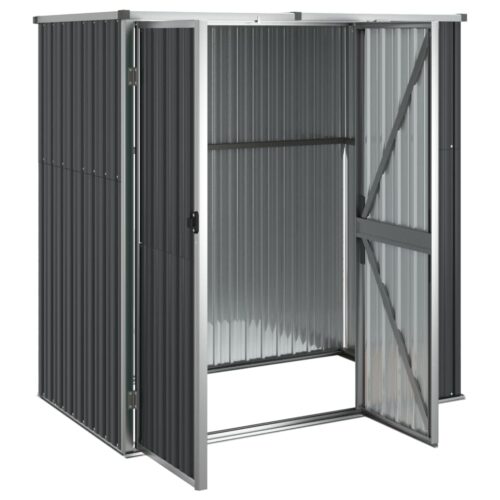 Garden Tool Shed Anthracite 161x89x161cm Galvanised Steel - Image 4