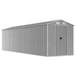 Garden Shed Light Grey 191x810x198cm Galvanised Steel
