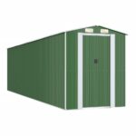 Garden Shed Green 192x772x223cm Galvanised Steel