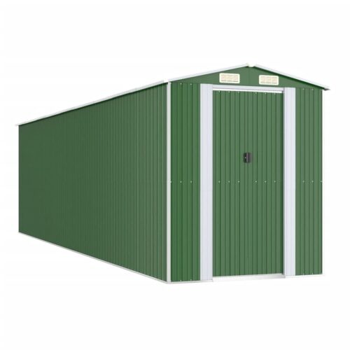 Garden Shed Green 192x772x223cm Galvanised Steel
