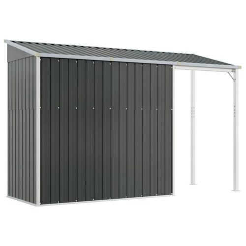 Garden Shed with Extended Roof Anthracite 277x110.5x181cm Steel - Image 6