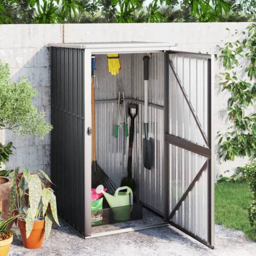 Garden Tool Shed Anthracite 88x89x161cm Galvanised Steel - Image 2