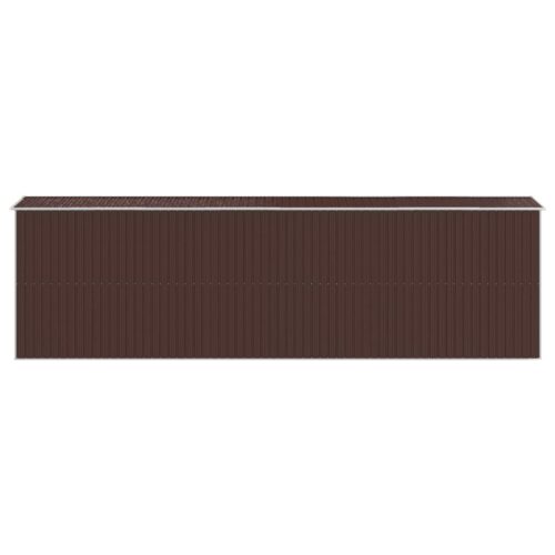 Garden Shed Dark Brown 192x689x223cm Galvanised Steel - Image 5