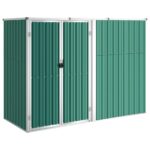 Garden Tool Shed Green 225x89x161cm Galvanised Steel