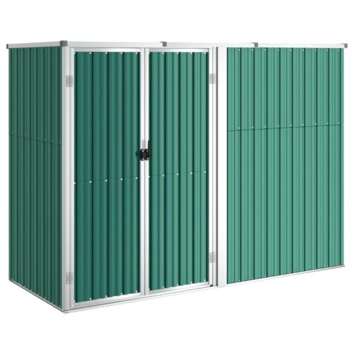 Garden Tool Shed Green 225x89x161cm Galvanised Steel