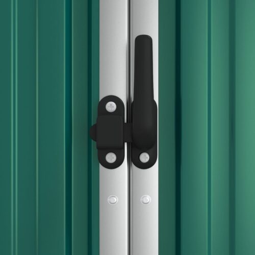 Garden Tool Shed Green 225x89x161cm Galvanised Steel - Image 6