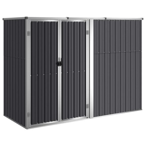 Garden Tool Shed Anthracite 225x89x161cm Galvanised Steel