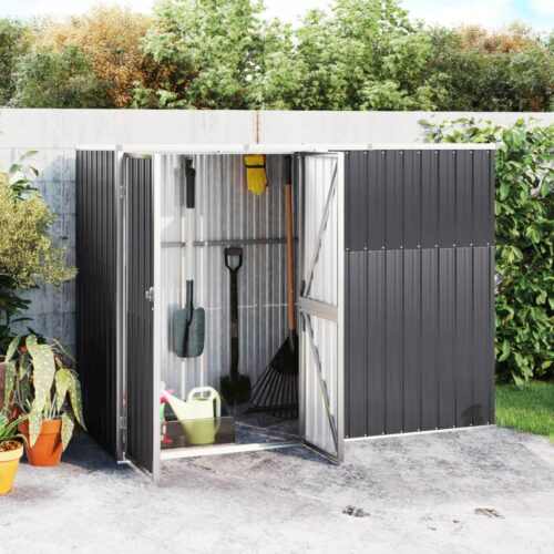 Garden Tool Shed Anthracite 225x89x161cm Galvanised Steel - Image 2