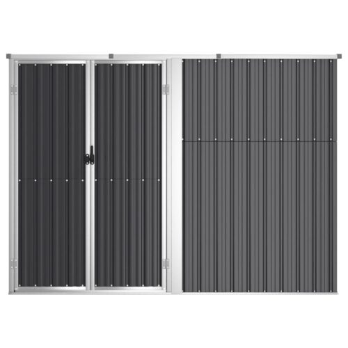 Garden Tool Shed Anthracite 225x89x161cm Galvanised Steel - Image 3