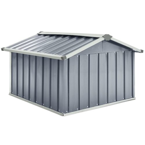 Garden Robot Lawnmower Shed 92x97x63cm Galvanised Steel Grey - Image 5