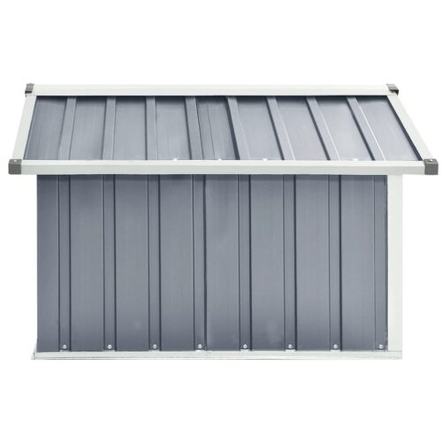 Garden Robot Lawnmower Shed 92x97x63cm Galvanised Steel Grey - Image 6