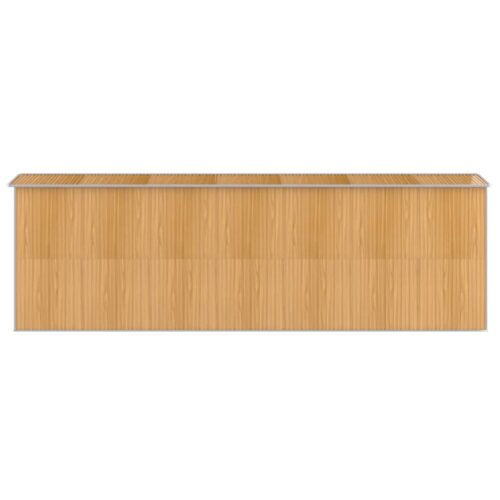 Garden Shed Light Brown 192x606x223cm Galvanised Steel - Image 5