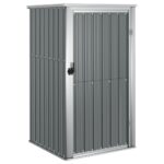 Garden Tool Shed Grey 88x89x161cm Galvanised Steel