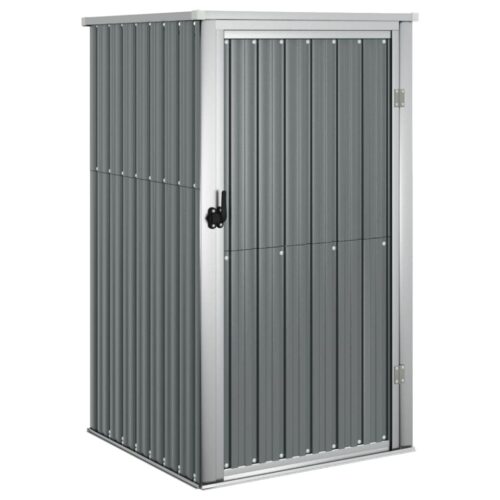 Garden Tool Shed Grey 88x89x161cm Galvanised Steel