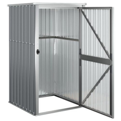 Garden Tool Shed Grey 88x89x161cm Galvanised Steel - Image 5