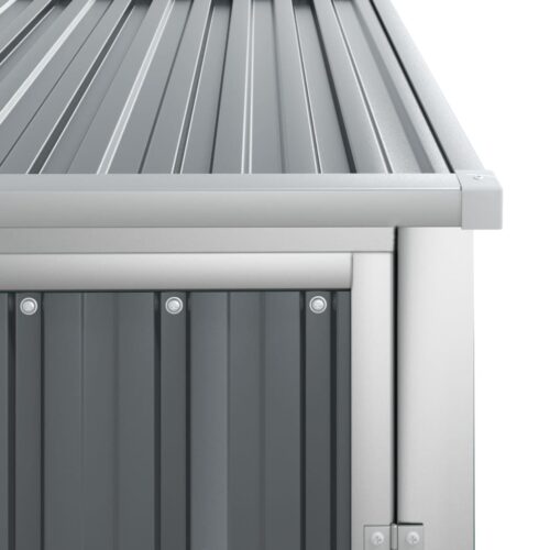 Garden Tool Shed Grey 88x89x161cm Galvanised Steel - Image 7