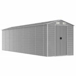 Garden Shed Light Grey 191x725x198cm Galvanised Steel