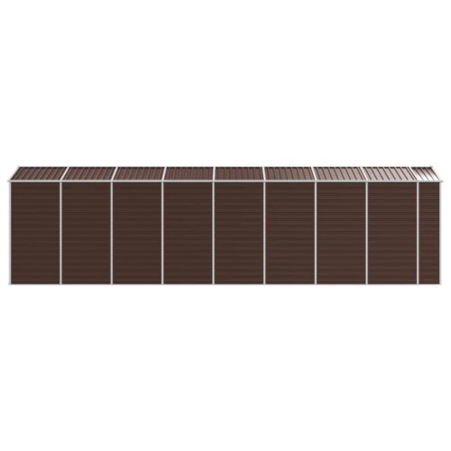 Garden Shed Brown 191x725x198cm Galvanised Steel - Image 6