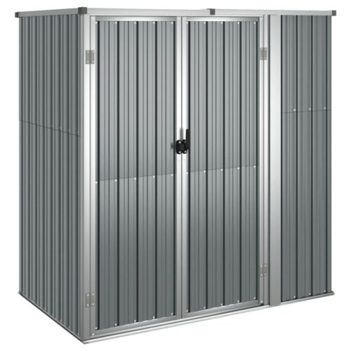 Garden Tool Shed Grey 161x89x161cm Galvanised Steel