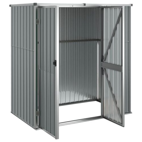 Garden Tool Shed Grey 161x89x161cm Galvanised Steel - Image 4