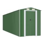 Garden Shed Green 192x689x223cm Galvanised Steel