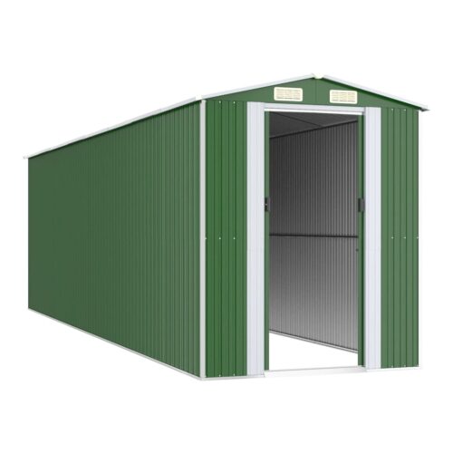Garden Shed Green 192x689x223cm Galvanised Steel - Image 3