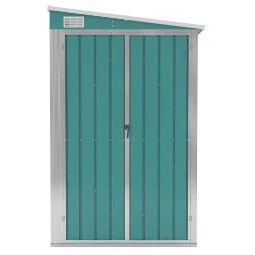Wall-mounted Garden Shed Green 118x100x178cm Galvanised Steel - Image 3