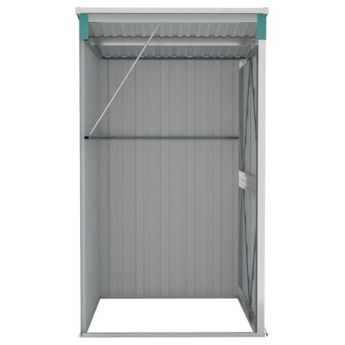 Wall-mounted Garden Shed Green 118x100x178cm Galvanised Steel - Image 6