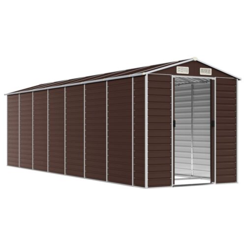 Garden Shed Brown 191x640x198cm Galvanised Steel - Image 3