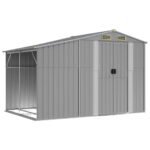 Garden Shed Grey 277x192.5x179cm Galvanised Steel