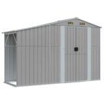Garden Shed Grey 277x93x179cm Galvanised Steel