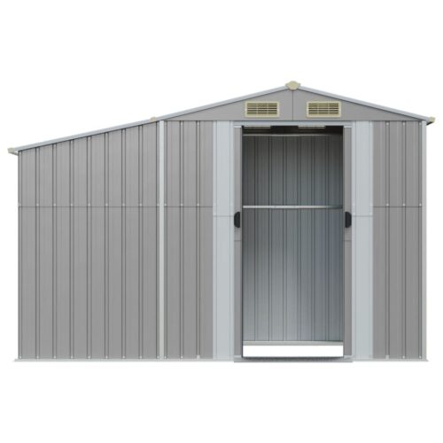 Garden Shed Grey 277x93x179cm Galvanised Steel - Image 4