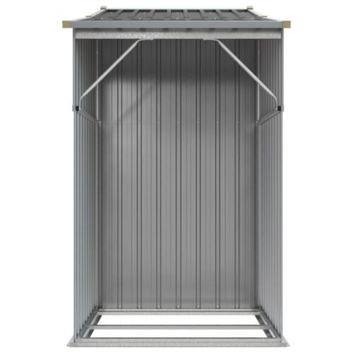 Garden Shed Grey 277x93x179cm Galvanised Steel - Image 5