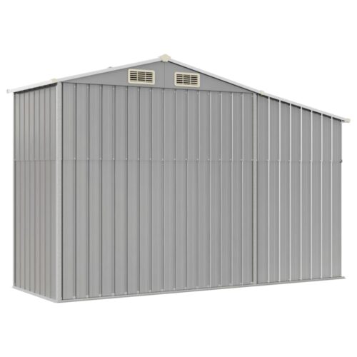 Garden Shed Grey 277x93x179cm Galvanised Steel - Image 6
