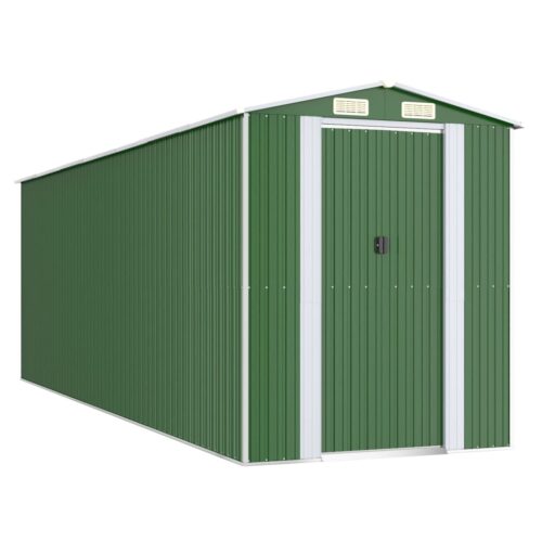 Garden Shed Green 192x606x223cm Galvanised Steel