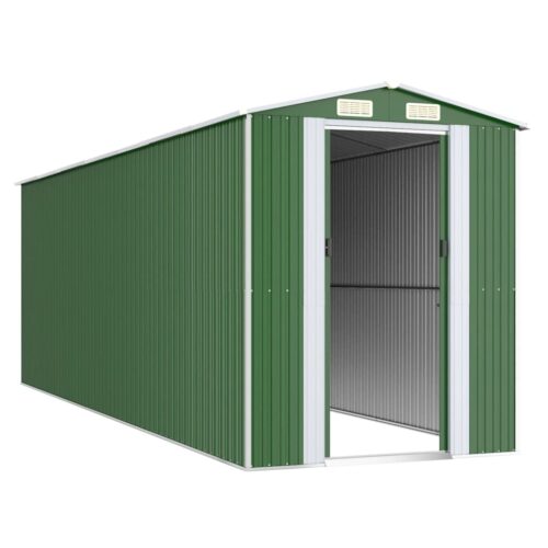 Garden Shed Green 192x606x223cm Galvanised Steel - Image 3