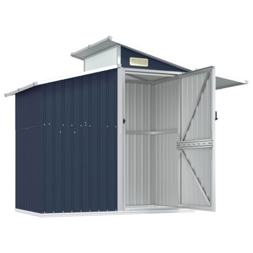 Garden Shed Anthracite 270x130x208.5cm Galvanised Steel - Image 4