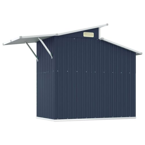 Garden Shed Anthracite 270x130x208.5cm Galvanised Steel - Image 6