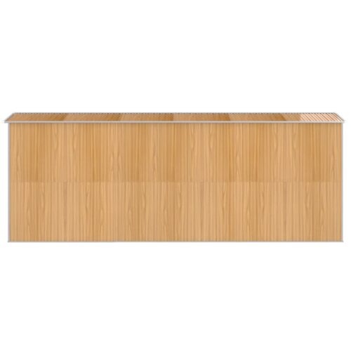 Garden Shed Light Brown 192x523x223cm Galvanised Steel - Image 5